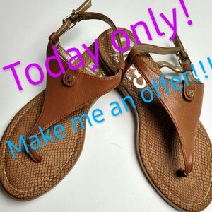 Circus by Sam Edelman Womens Carolina Saddle Tumbled Bolt Thong Sandals Shoes